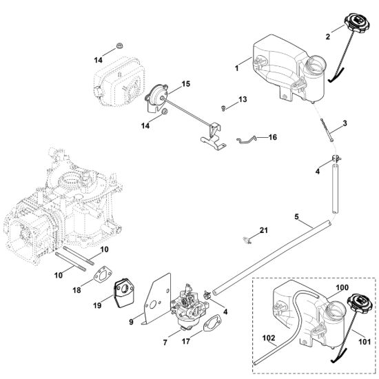 Picture of G - Carburatore, condotto carburante XT-675 (XT675-2047)